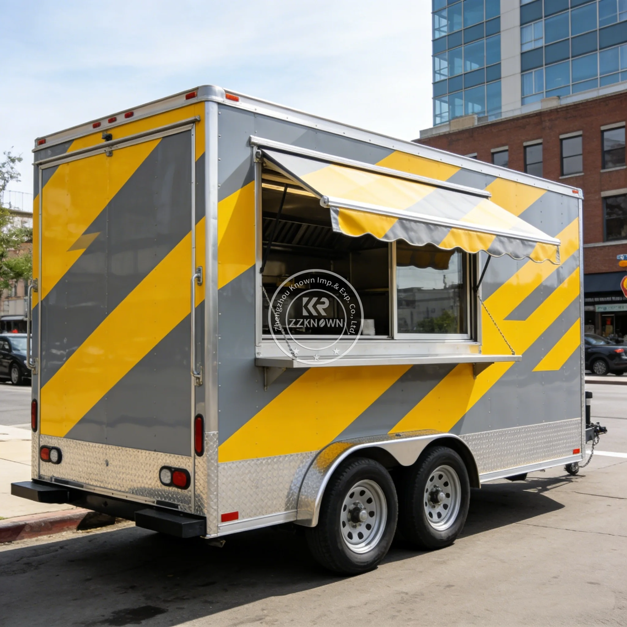 

Commercial Mobile Food Truck Street Catering Trailer with LED Lighting And Food Prep Area Fully Equipped for Street Food