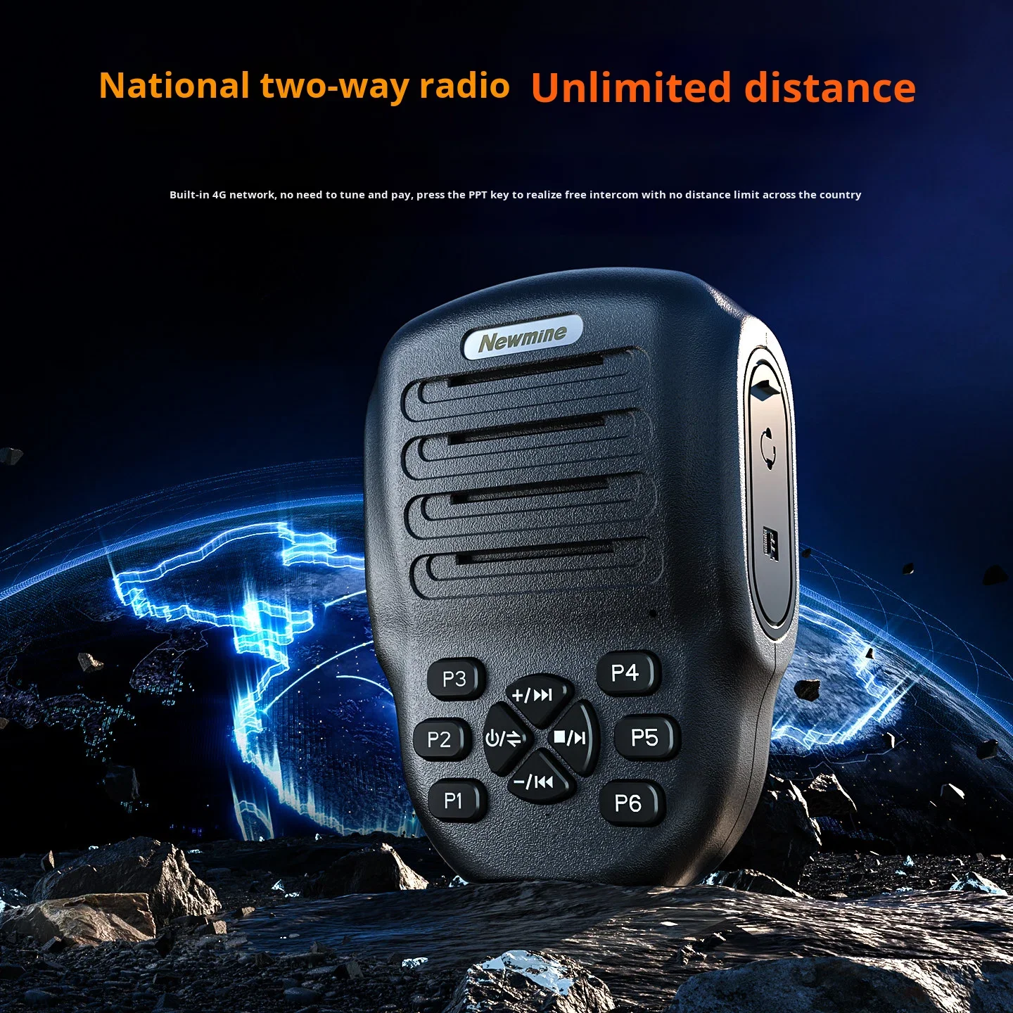 Walkie-Talkie V75G 5000km Range SOS Nationwide Intercom Outdoor Handheld Construction Site Special