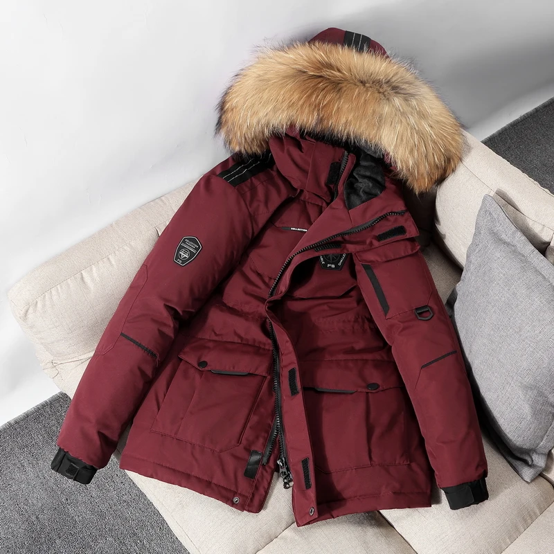 Loose Warm Hooded Down Jacket Handsome Fashion Trend Korean Version of Quality Men's Winter Down Jacket Men's Coat Hooded Down