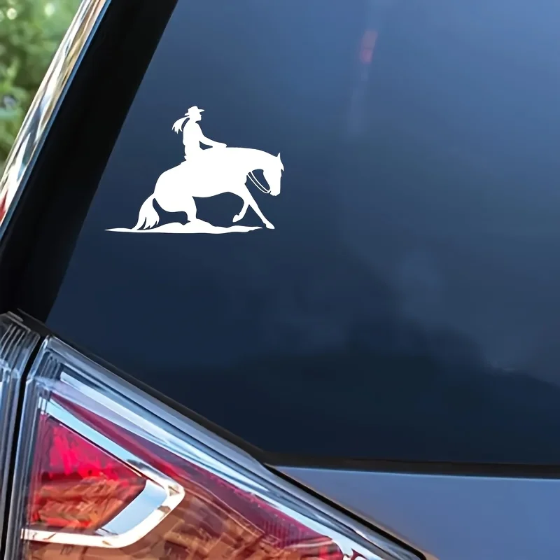 

Durable Car Window Stickers for Laptops, Trucks, and Wall Decorations Horse Riding Vinyl Decals