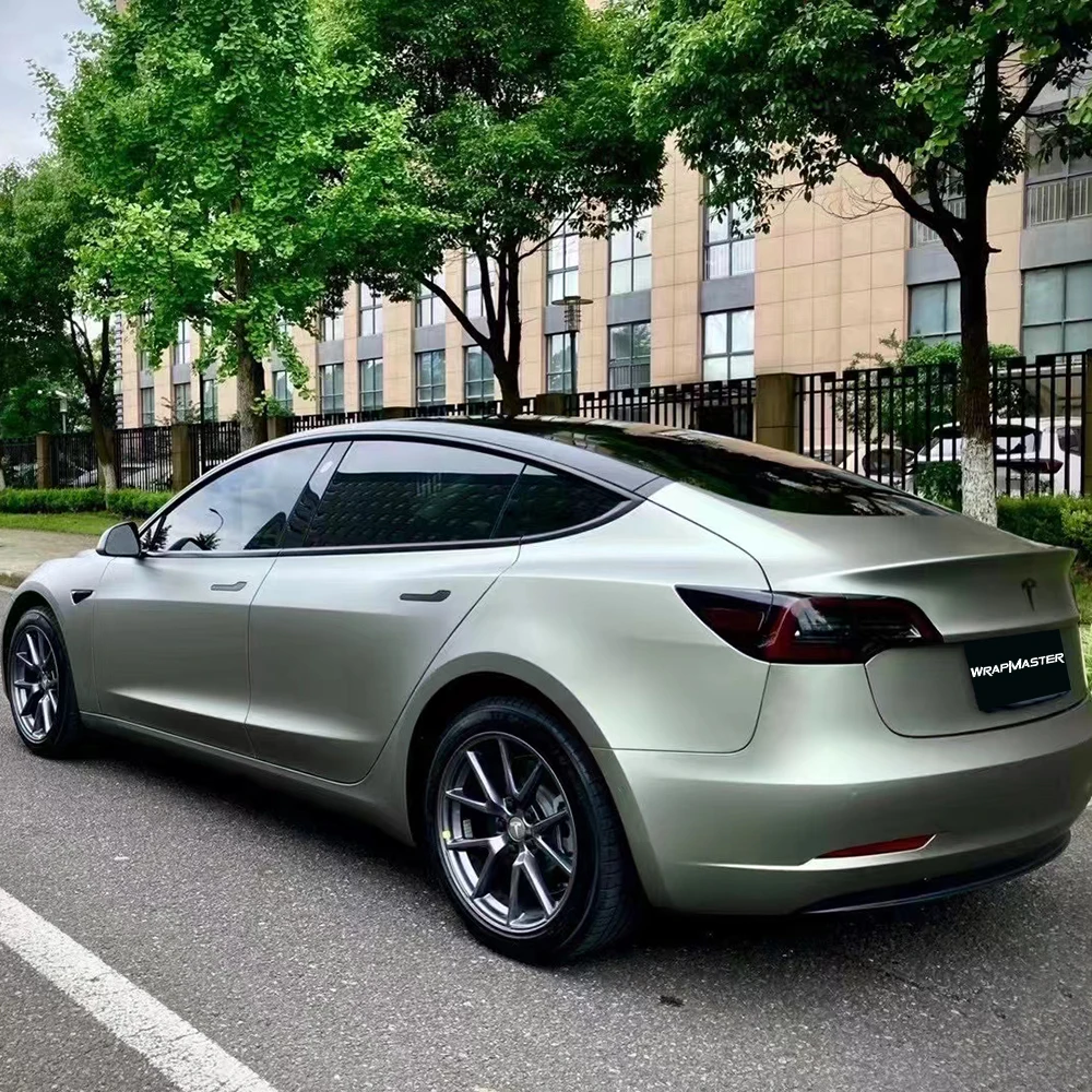 PET Liner Matter Green Grey Custom Carbon Fiber Ultral Matte Car Wrap Auto Wrap Parts - Custom Auto Wrap Colors