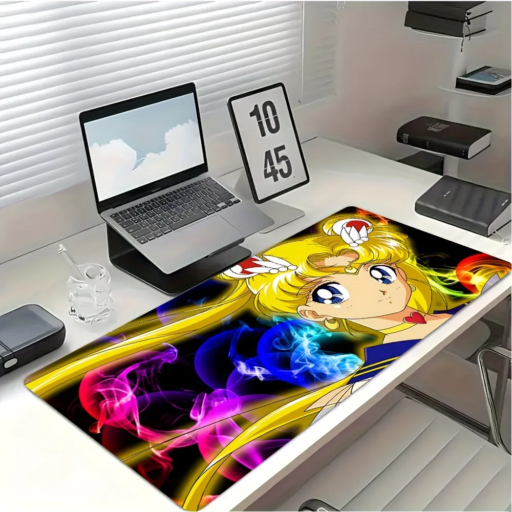 قطعة واحدة من لوحة ماوس الألعاب Sailor Moon - قاعدة مطاطية غير قابلة للانزلاق، سطح انزلاقي أملس، حصيرة مكتب أنيمي للكمبيوتر الشخصي والمكتب والمنزل - Perfect Sai #4