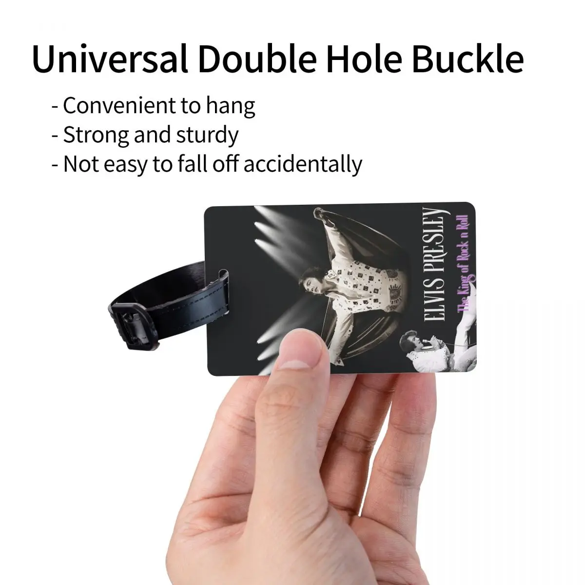 E-Elvis Presley The King علامات الأمتعة حقيبة الملحقات السفر لطيف الأمتعة الصعود علامة التسمية حامل معرف اسم العنوان #3