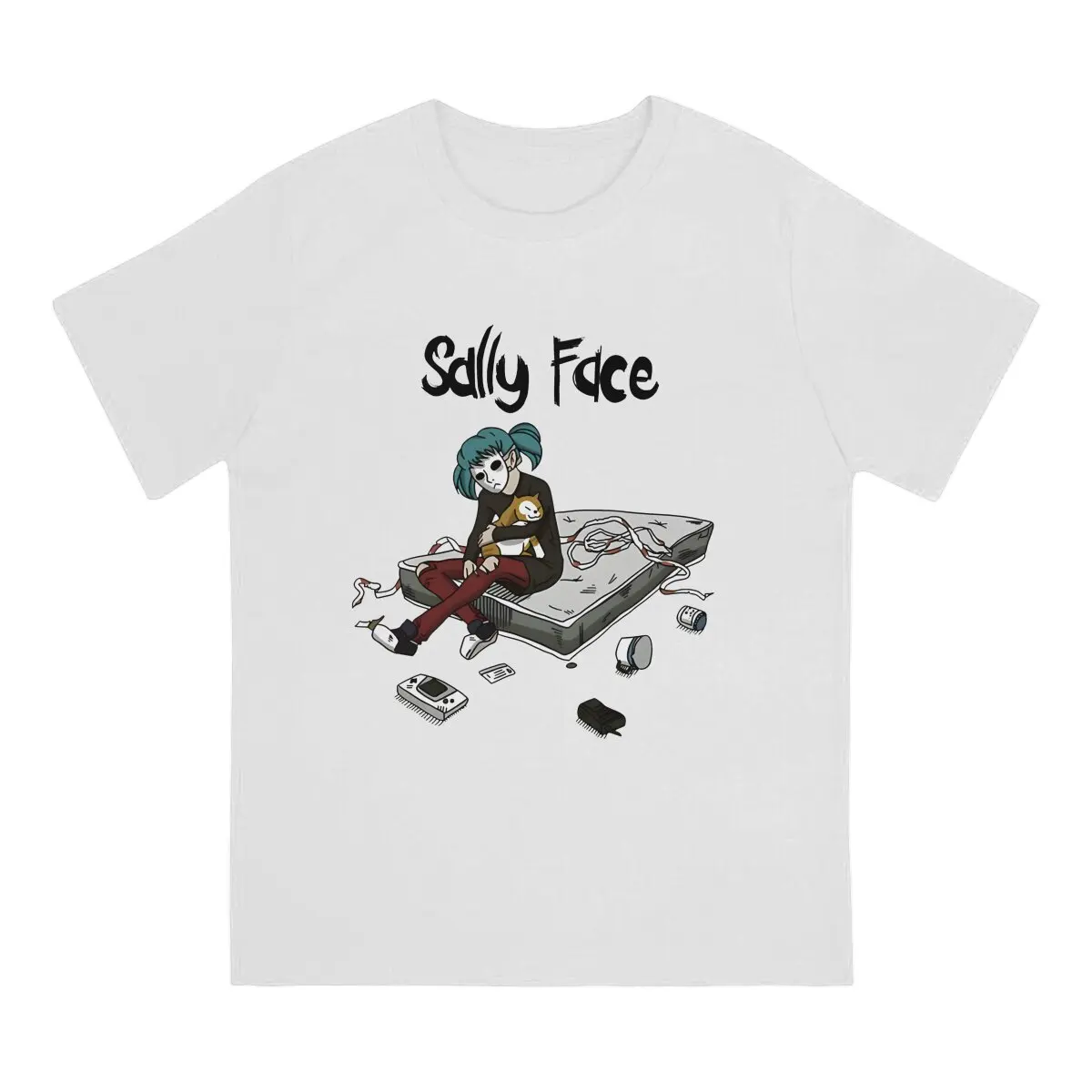 With Cat Unique TShirt Sally face Leisure T Shirt Hot Sale T-shirt For Adult