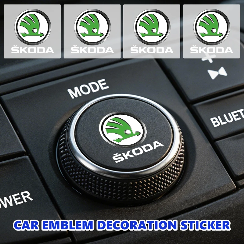 For Skoda Car Interior Random Stickers Car Goods Car steering wheel Decal Fabia 1 2 Octavia a7 RS Superb Rapid Yeti Karoq Vision