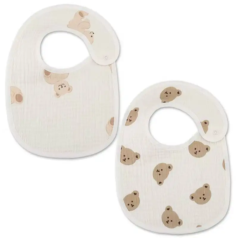 New export Danish ins gauze waterproof bib baby pure cotton bib baby saliva towel U-shaped thin section 2 pieces