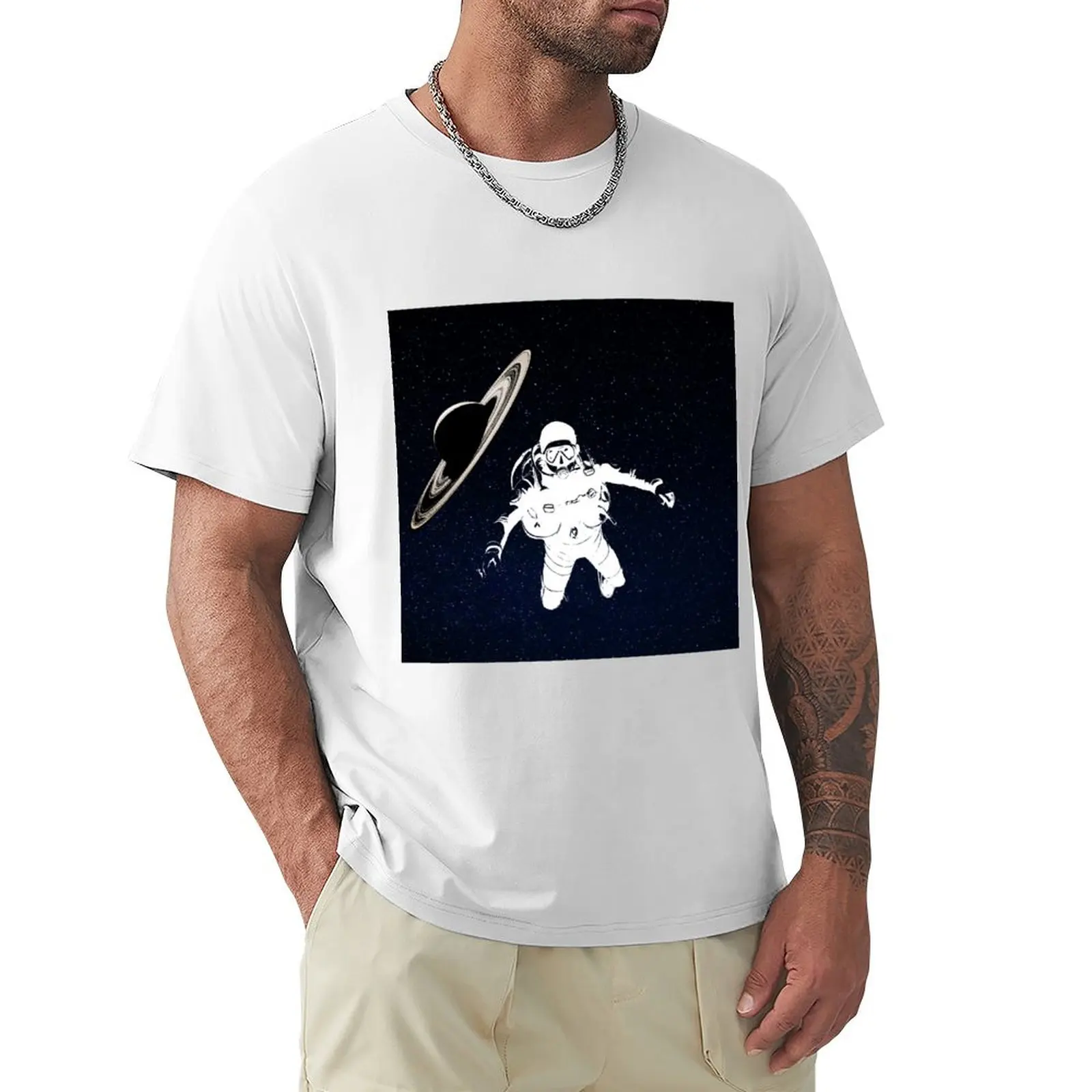 scuba diver in space T-Shirt customizeds shirts graphic tees plus size tops men clothings