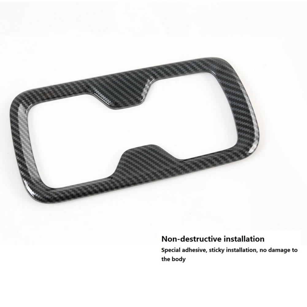 Cubierta protectora de fibra de carbono para coche, soporte frontal para taza de agua, Marco embellecedor, pegatina, accesorios para Navara NP300 2016-2019