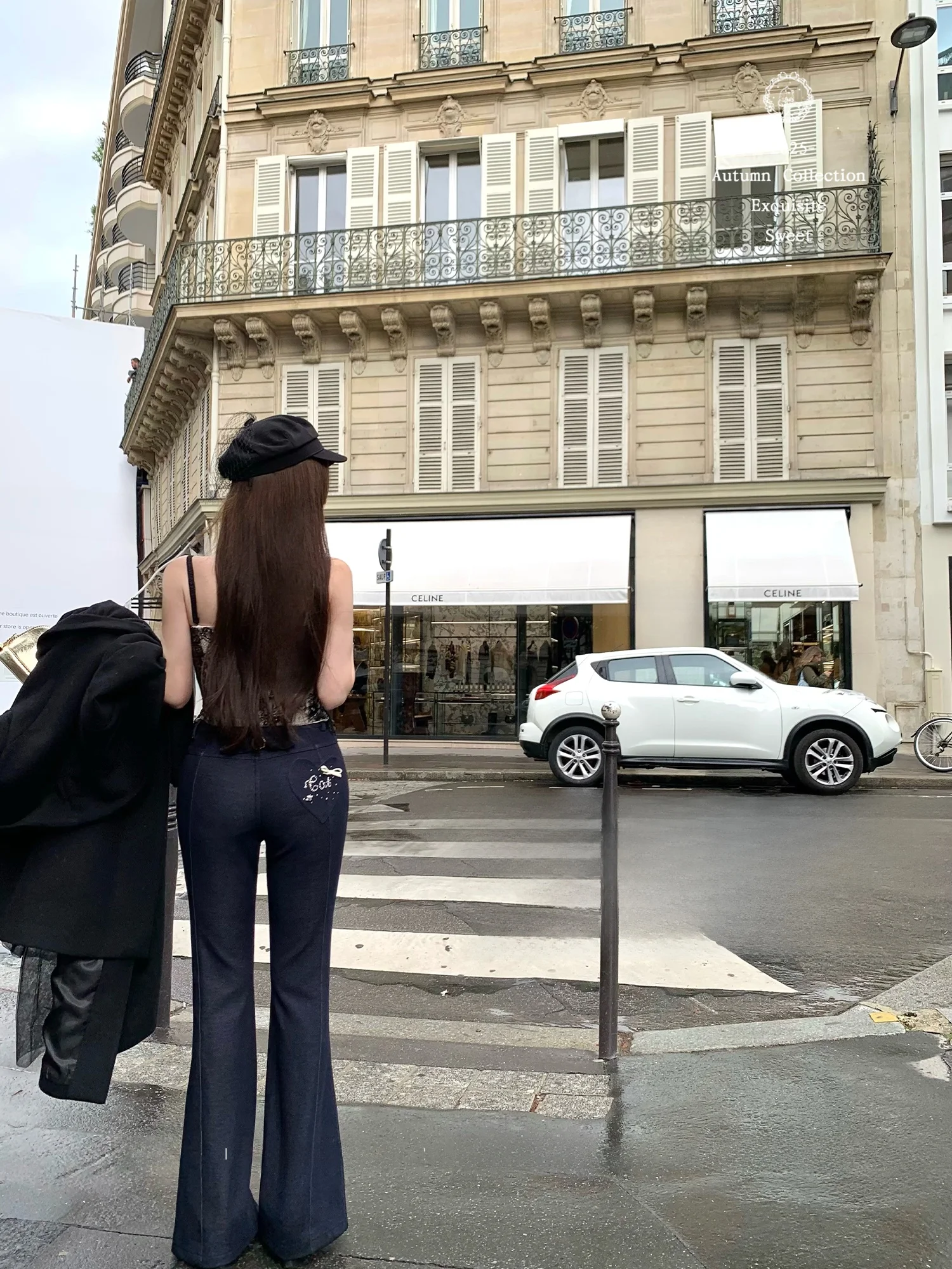 

Years Princ Sle Джинсы Heart ket Inner Fce Plump Hip Micro Расклешенные джинсы из смеси хлопка Теплые для осенних женщин