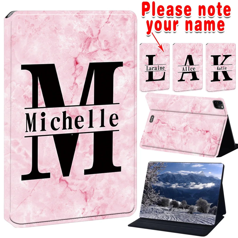 Custom Printed Name Folio Case For iPad Pro 11 2018/20/21/22 Shock Resistant Protective Tablet Shell With Support Stand
