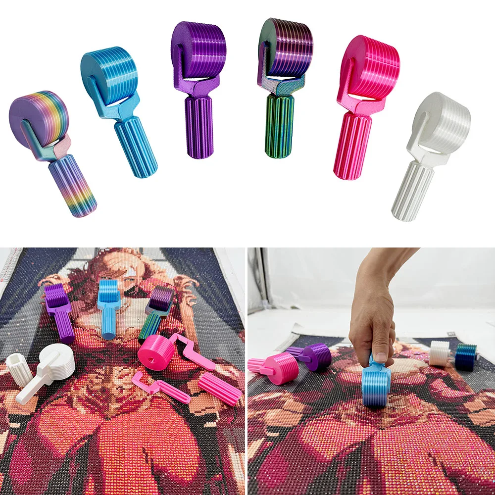 

New 3D Detachable Diamond Painting Roller Rainbow Colors Cross Stitch 5D Diamond Embroidery Art Tools Accessories ﻿Gift