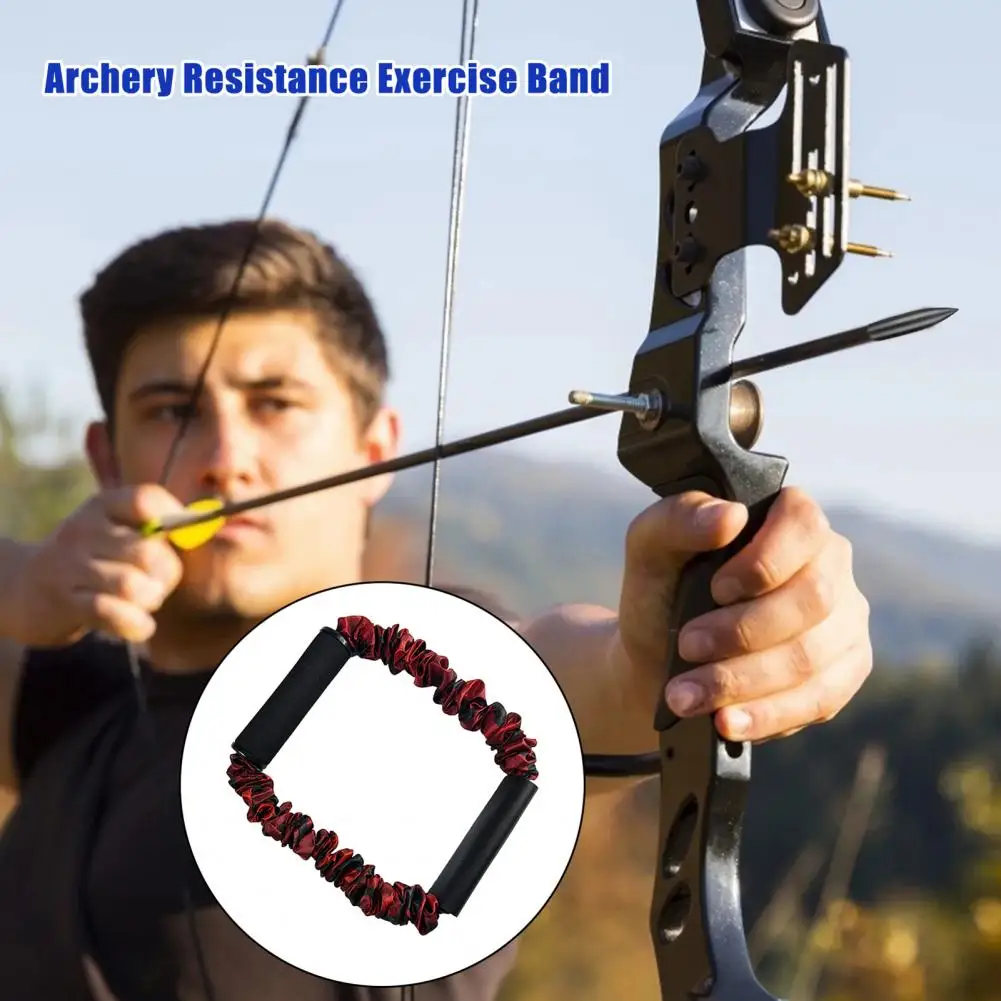 Archery Bow Strength Trainer 25/45/65 Lbs Resistance Exercise Band Arm Strength Training Archery Draw Release Stretch Band