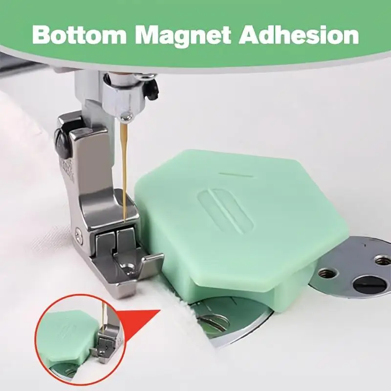 Multifunctional Magnetic Seam Guide Ruler Hemmer Anti Curling Positioner For Quilting Sewing Machine Universal Accessory