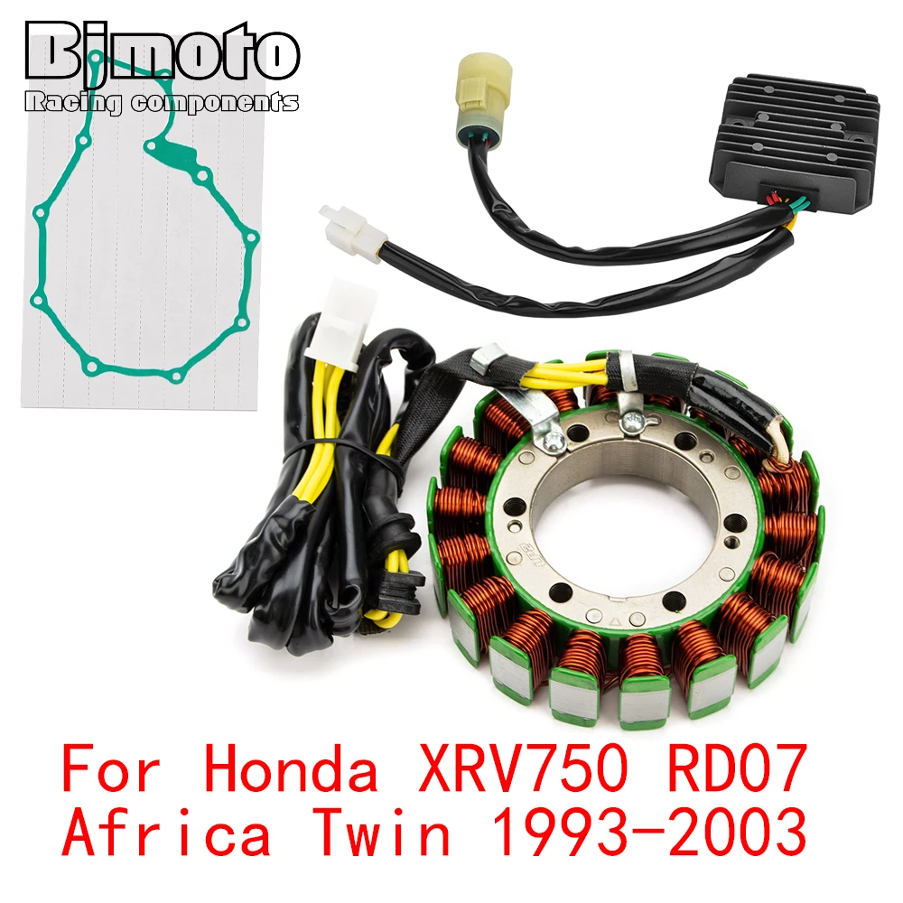 XRV 750 2003 XRV750 Engine Stator Coil+Voltage Regulator rectifier For Honda XRV750 RD07 Africa Twin 1993-2002 With Gasket