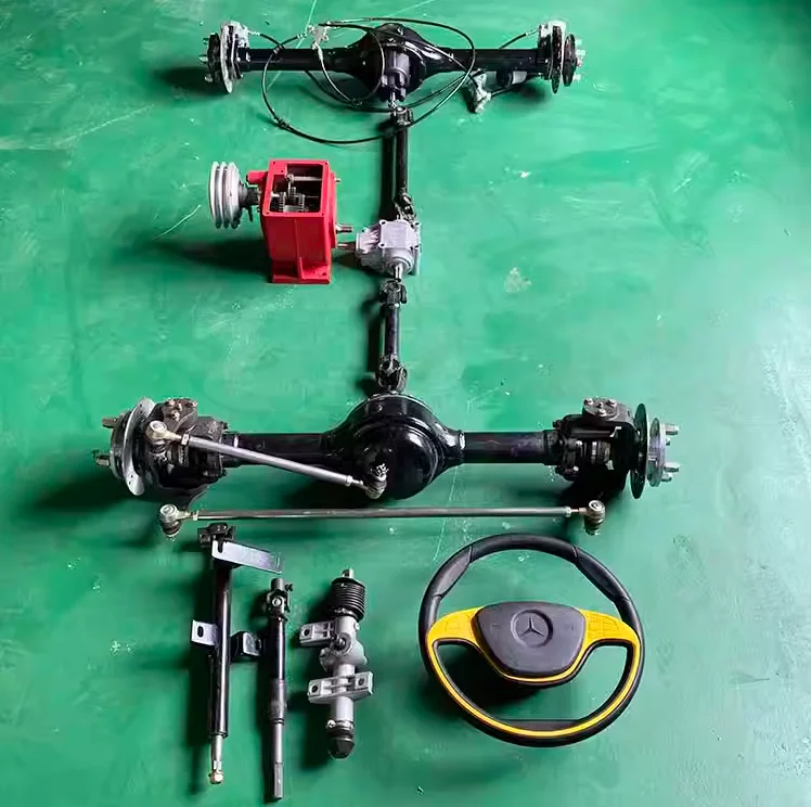 high speed electric axle drive rear unit motor with electrical steering direct drive axle