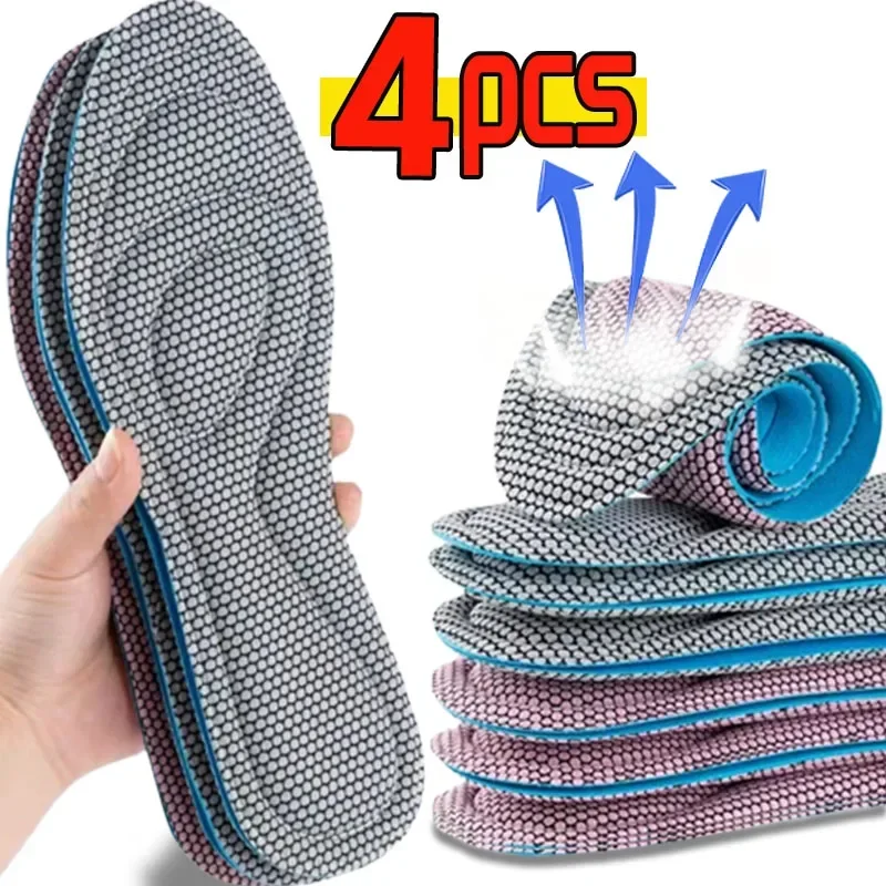 Solette ortopediche in memory foam nano per scarpe Deodorizzazione antibatterica Assorbimento del sudore Inserto Scarpe sportive Cuscinetti da corsa