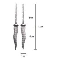1PCS Semi-manufactures Rosette Damascus Steel Pu 'er Tea Knife Billets DIY Fixed Blade Knife Needles Supplies Dull Blade