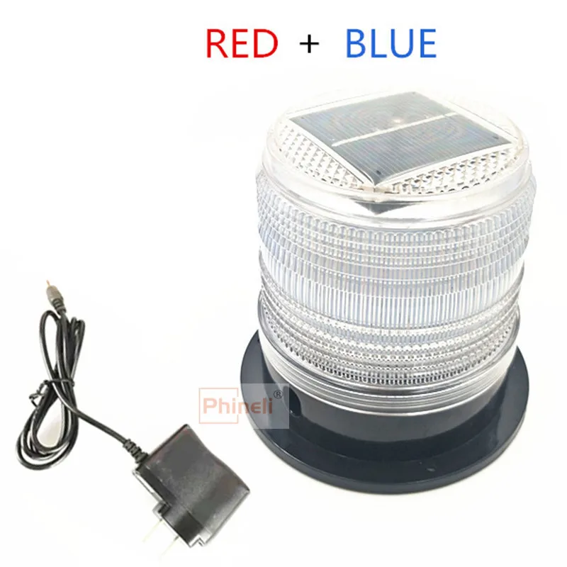 

12 LED bright white colors Power Solar Warning Light car burst flash traffic and road safety Marine Safety Beacon Light