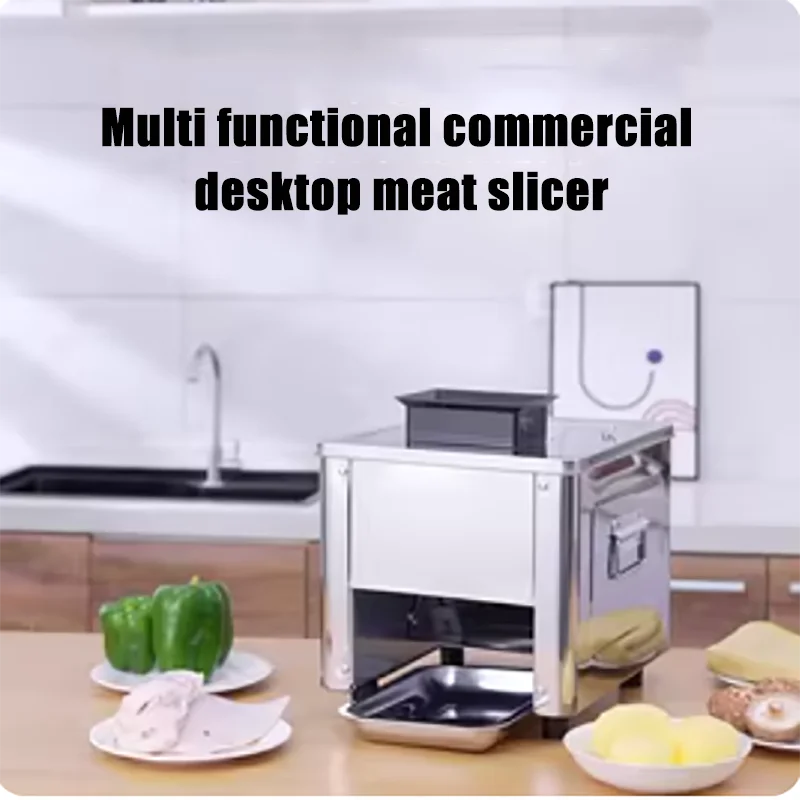 

Good Effect Restaurant Use Beef Slicing Cutting Machine Radish Mushroom Potato Cutter Machine for Small Business