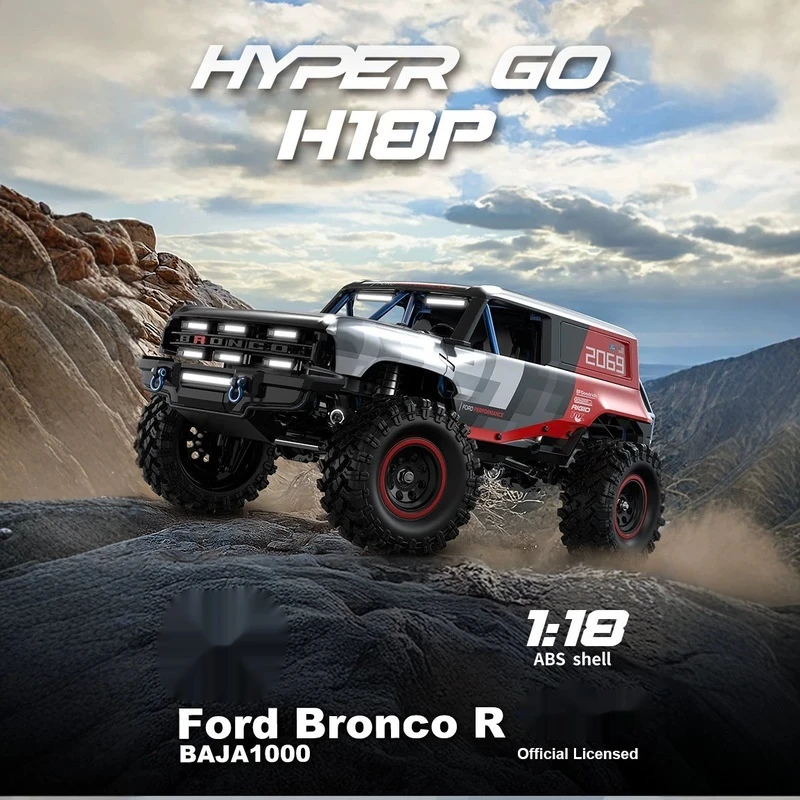 Hyper Go H18P Remote Control Crawler 1 18 Bronco R Baja 1000 Brushless Abs Shell Official Licensed Off Road Climbing Truck