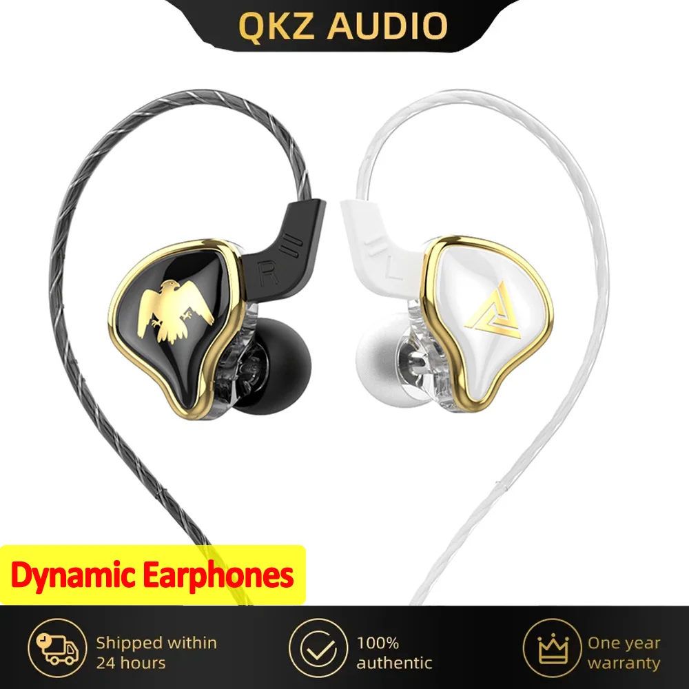 Original QKZ AK6 Ares Dynamic Earphones Detachable Cable HIFI Music In Ear Noise Cancelling Sport Gaming Headsets PK EDX PRO 1DD