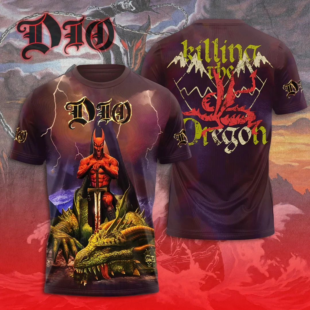 Men T-shirt Heavy Metal Rock Band Dio 3d Print T shirt Tops Womens