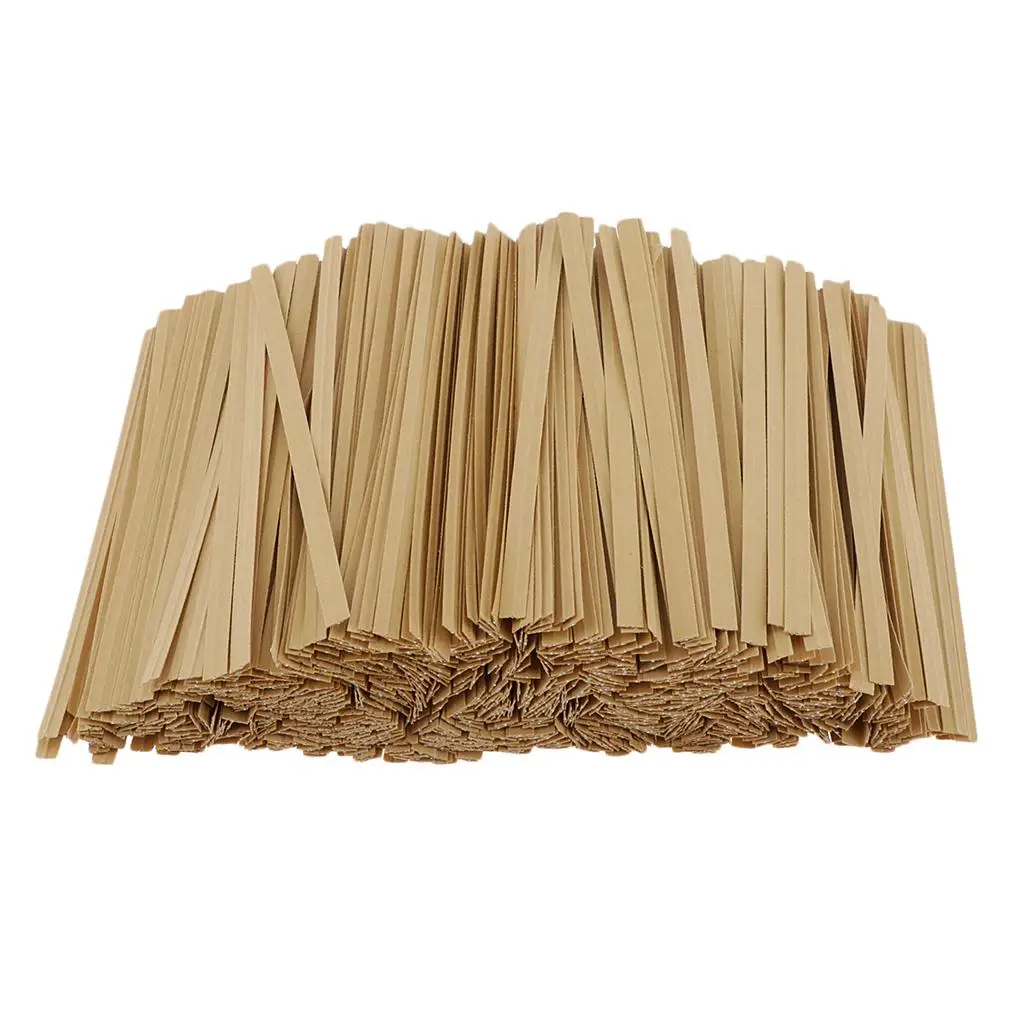 Paper Twist Ties Flexible Wire Bag Sealing for Custom Paper Gift Pouch for Cellophone Party Bag Wrapping
