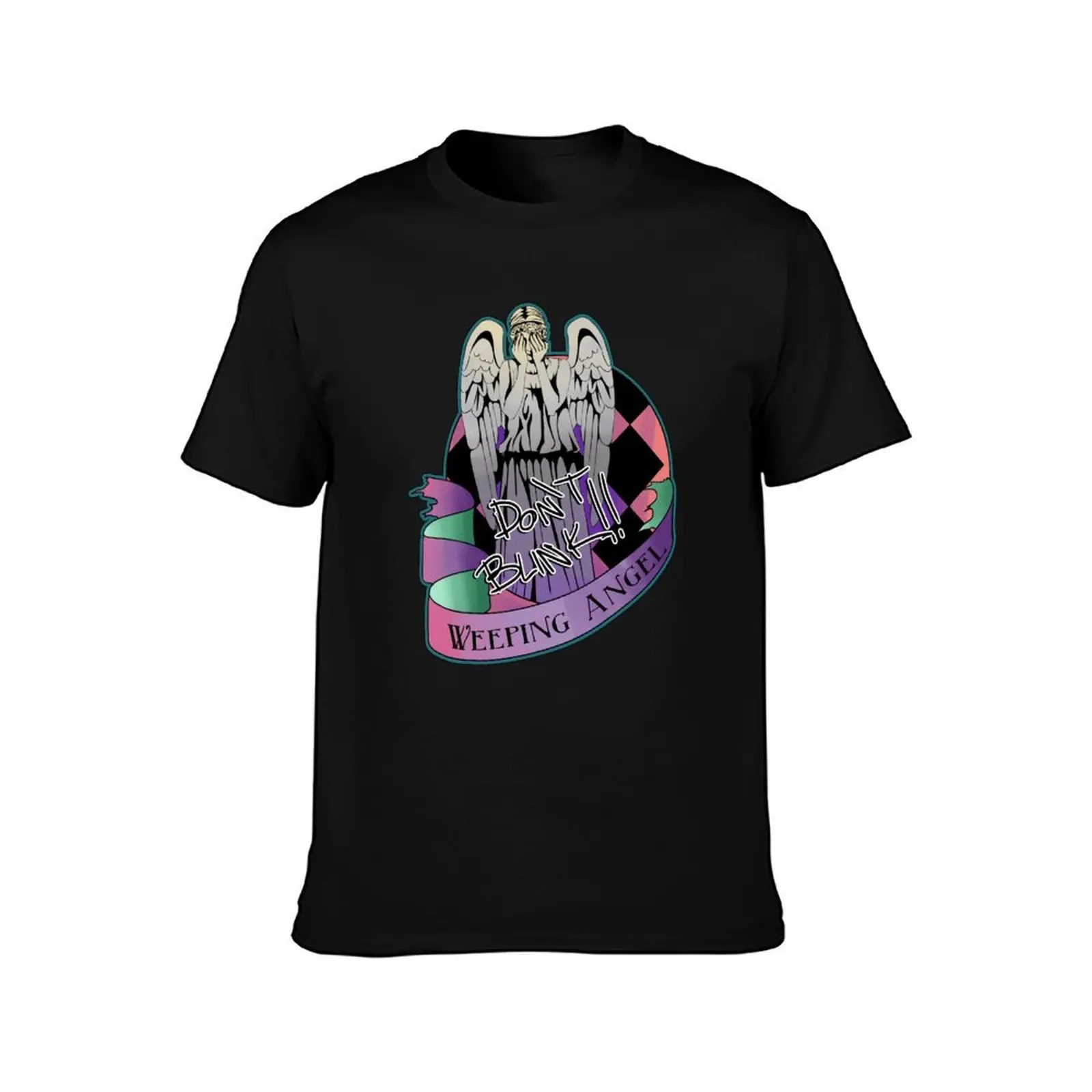 Weeping Angel T-Shirt, Summer Casual Cotton Tee, Oversized Streetwear Tops, Vintage Graphic Print, Loose Fit Short Sleeve