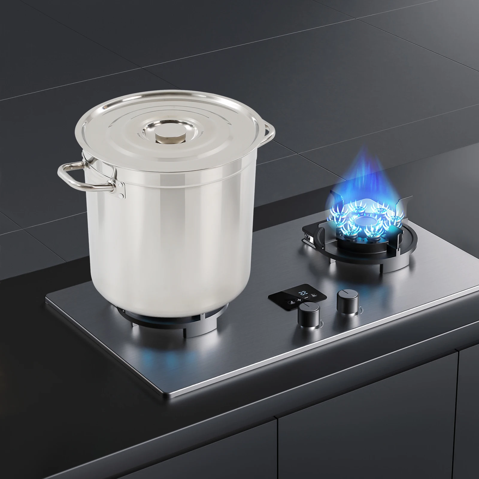 

Stainless Steel Soup Pot,35L Large Cooking Pot with Lid,35cm Heavy Duty Stock Pot,Anti-rust Stew Pot,Stainless Steel Soup Pot,for Home & Commercial Use