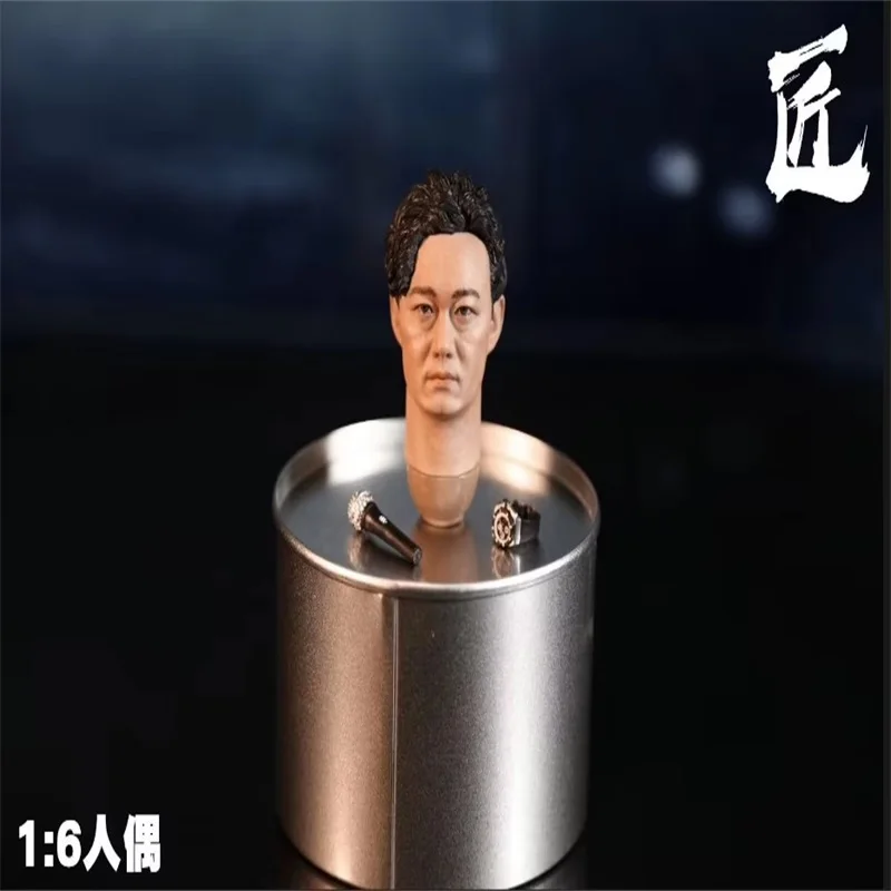 

1/6 Male Soldier Asian Actors Eason Chan Head Carving Watch Microphone Set Model Toy Fit 12'' Action Figure In Stock