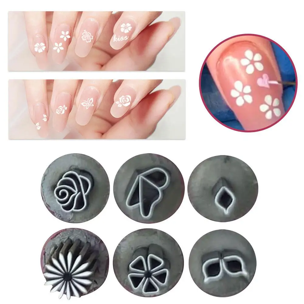 New Nail Art Stamp Pen 10pcs Nail Art Pattern Stippling Seal Pen Diy Nail Doodle With Petal Embellished Seal Pen