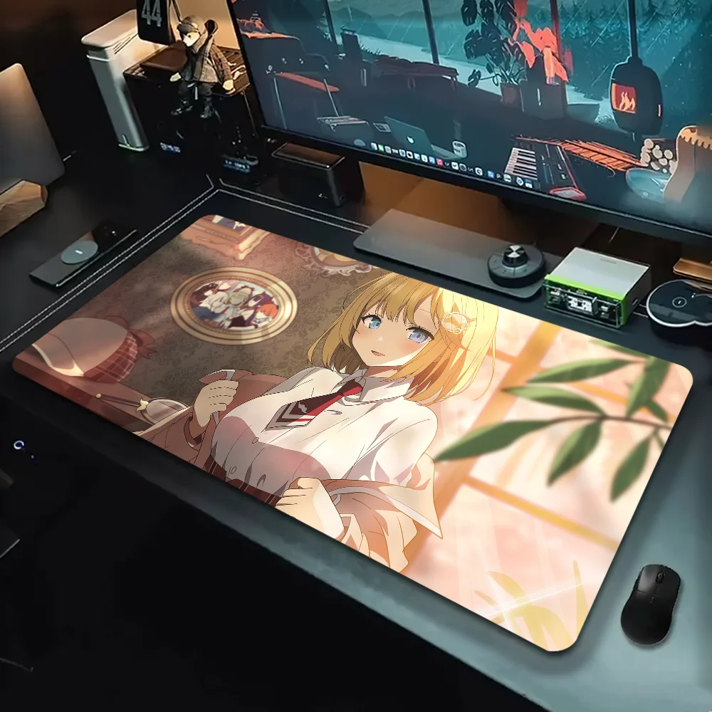

Game H-Hololive W-Watson Amelia Mousepad Keyboard Mat Pads Gaming Desk Protector Laptops Large Cartoon Deskmat Mats Cute