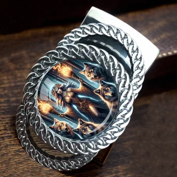 إبزيم حزام السقاطة الأوتوماتيكي من Hikate and Wolf، إكسسوار خصر مخصص، أفضل هدية للأصدقاء