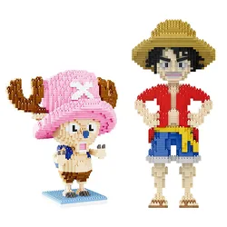 Anime One Piece Luffy Building Blocks DIY Mini Bricks Chopper Assembly Model Mirco Blocks Gifts Toys For Kids 1899pcs Blocks