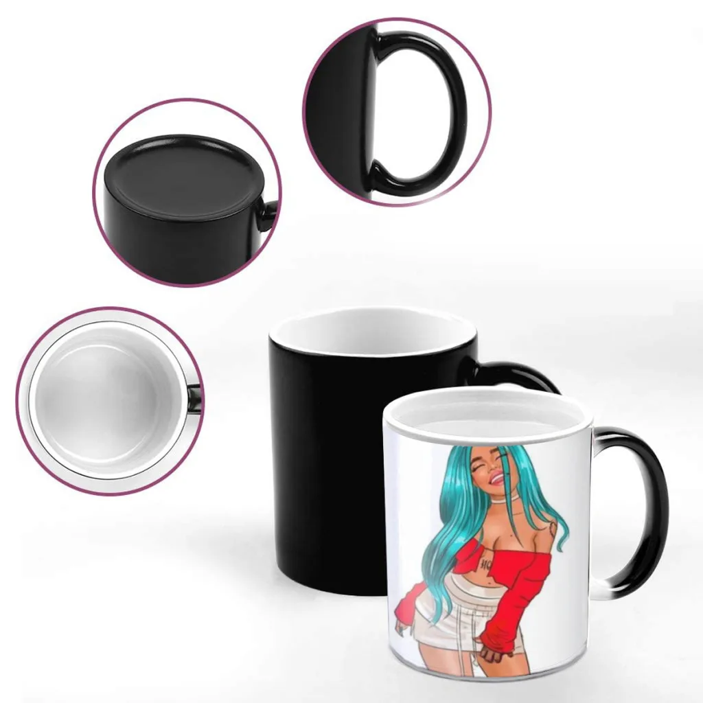 Singer karol g Newest Design Coffee Mugs Heat Color Changing Milk Tea Cup Colorcup For Birthday Gifts