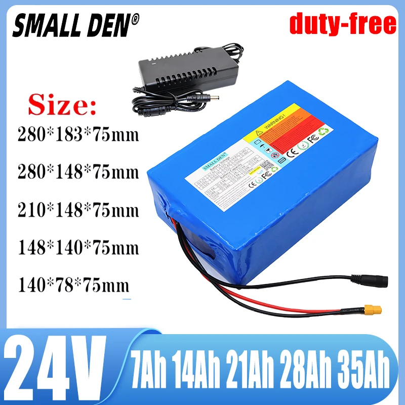 

24V 7Ah 14Ah 21Ah 28Ah 35Ah 2024 LiFePO4 Battery Pack 8S-32700 with BMS for Scooter Wheelchair Lawnmower Solar Battery + Charger