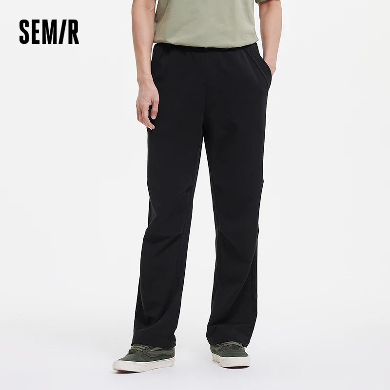 

Semir мужские брюки-карго, лето 2025 г., свободные прямые брюки в стиле милитари, вязаные рабочие брюки для повседневного использования и использования на открытом воздухе