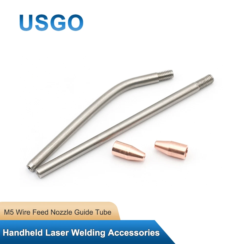 USGO M5 Wire Feed Nozzle Guide Tube Straight Bent Rod for CQWY Handheld Laser Welding Machine Wire Feeder Accessories