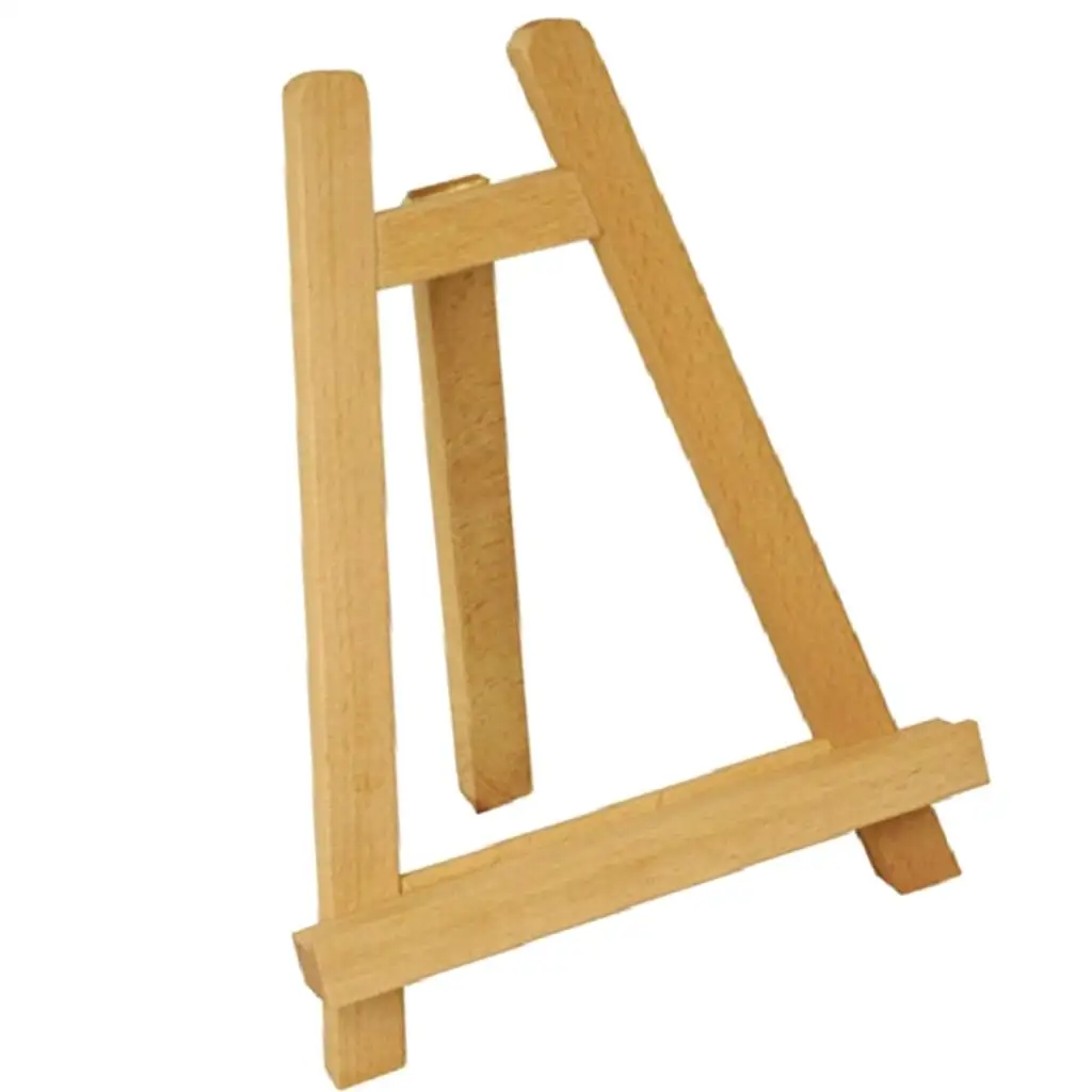 Mini Wooden Easel Display Stand Portable Art Holder for Tabletop Painting and Sign Decoration