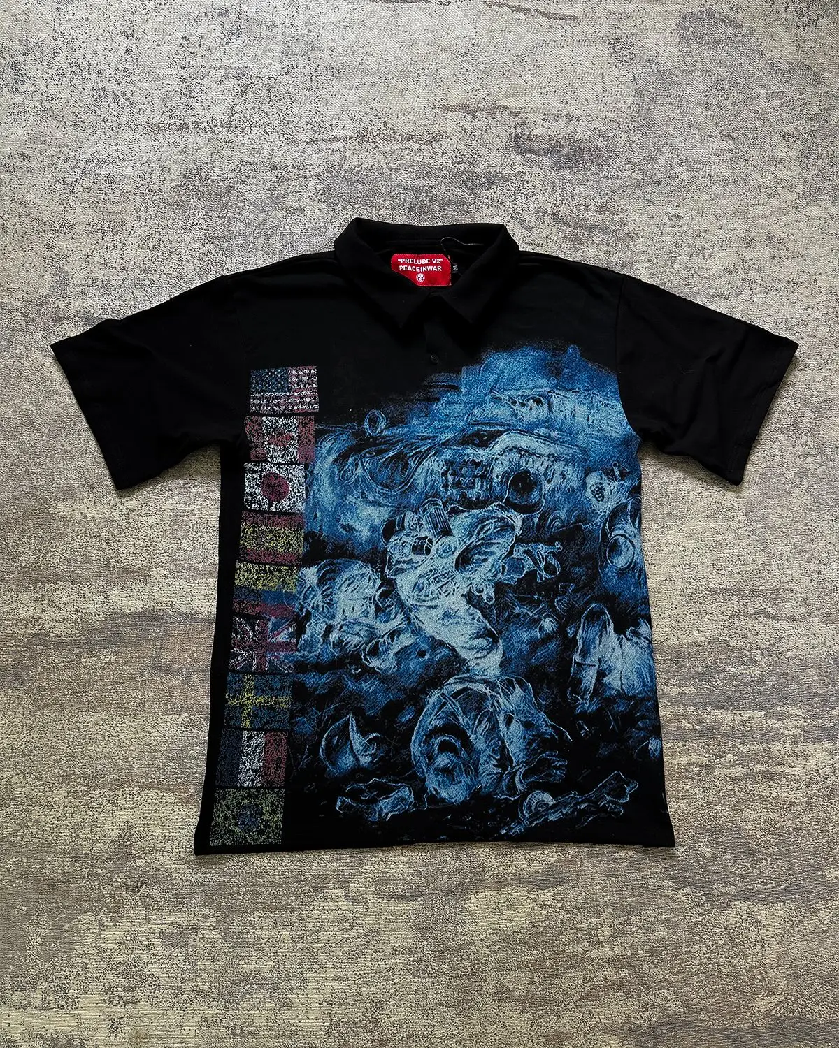 

Summer flag printed T-shirt Gothic clothing 2000s Y2K Harajuku T-shirt 90s retro fashion clothing