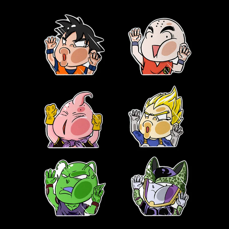 

Funny Dragon Ball Series Stickers Face Bump Window Funny Car Stickers Waterproof Laptop Window PVC Anime Sticker