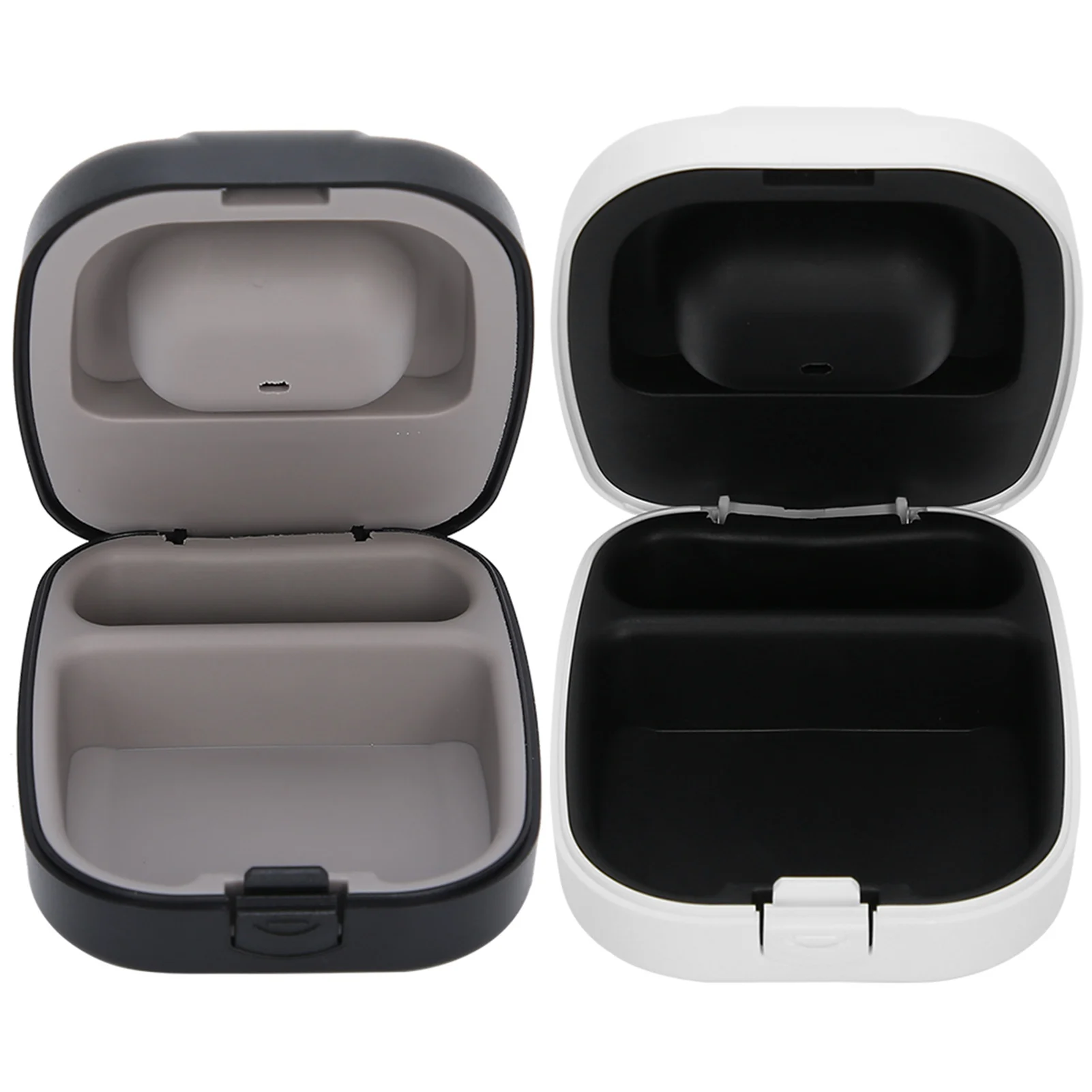 Hearing Aid Case Waterproof Portable Drop Resistance Hearing Aid Storage Box Ear Care Portable Black White