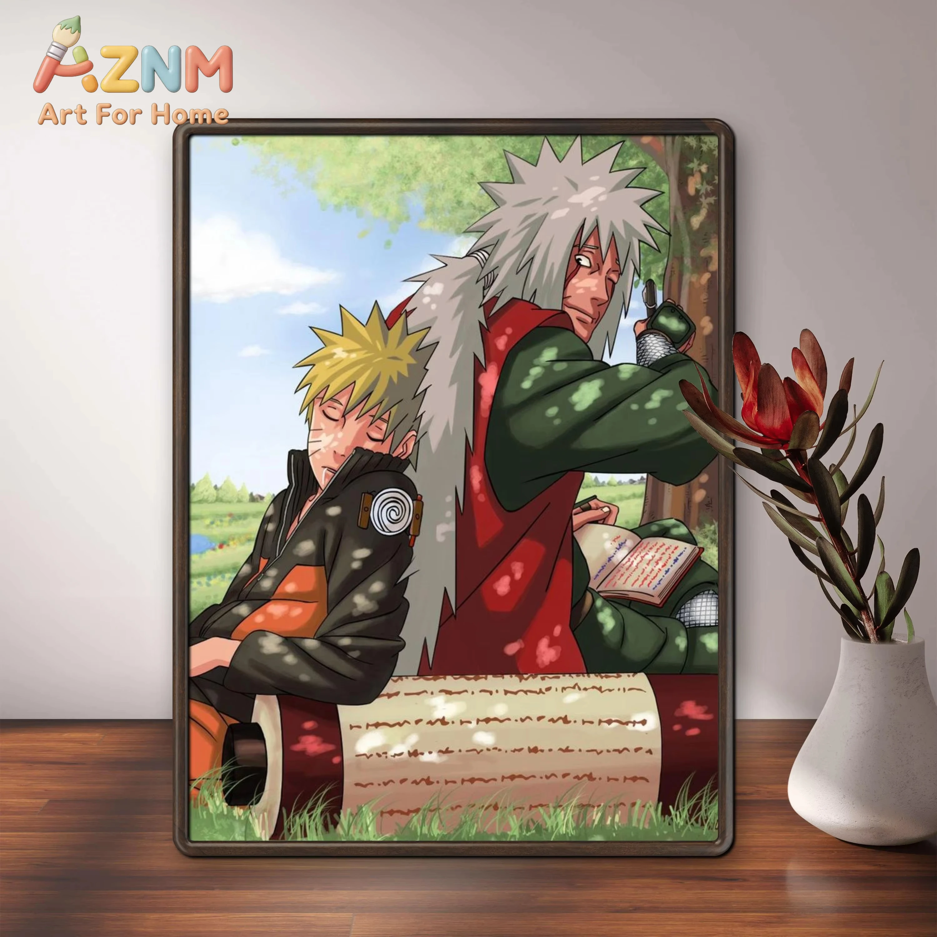 Characters Naruto and Jiraiya Painting Home Decor Childrens Gifts