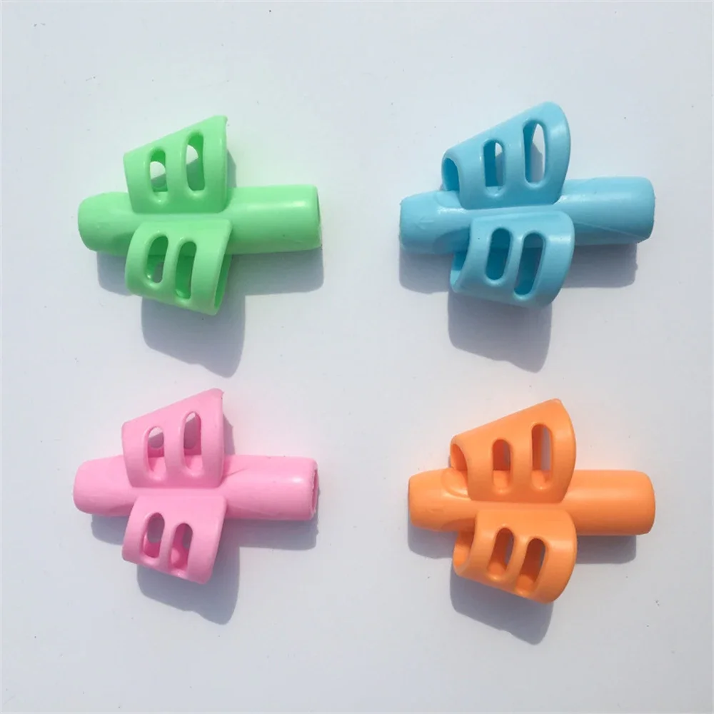 4er-Pack Ergonomischer Stiftgriff-Korrektor Weicher Gummi Schreibhaltungs-Trainer Kinder Schreibhilfe Korrektur-Schreibwaren-Werkzeug – Detail 4