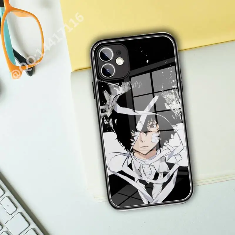 Japan anime bungou stray dogs Dazai Osamu Phone Case Tempered Glass For iPhone 13 11 Pro XR XS MAX 8 X 7 Plus 12 Mini covers