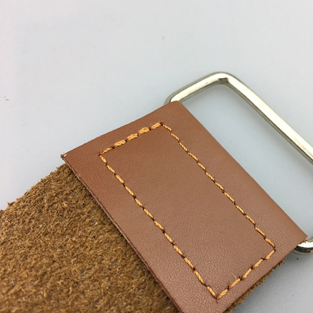 

2pcs Cowhide Razor Cloth Strop Straight Barber Sharpening Durable Wall Hangable Home Shop Shaving Scissor