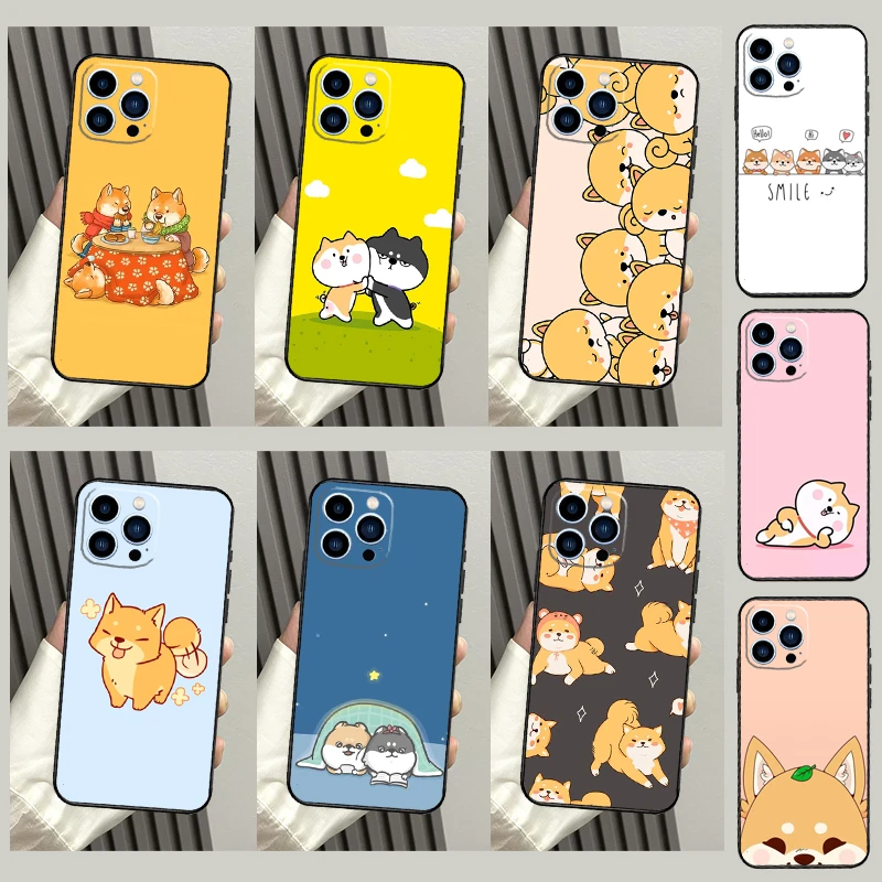 เคสสัตว์ Shiba Inu สำหรับ iPhone 15 12 13 MINI 11 12 13 13 14 PRO MAX x XS MAX 7 8 plus SE 2020 XR เคสโทรศัพท์