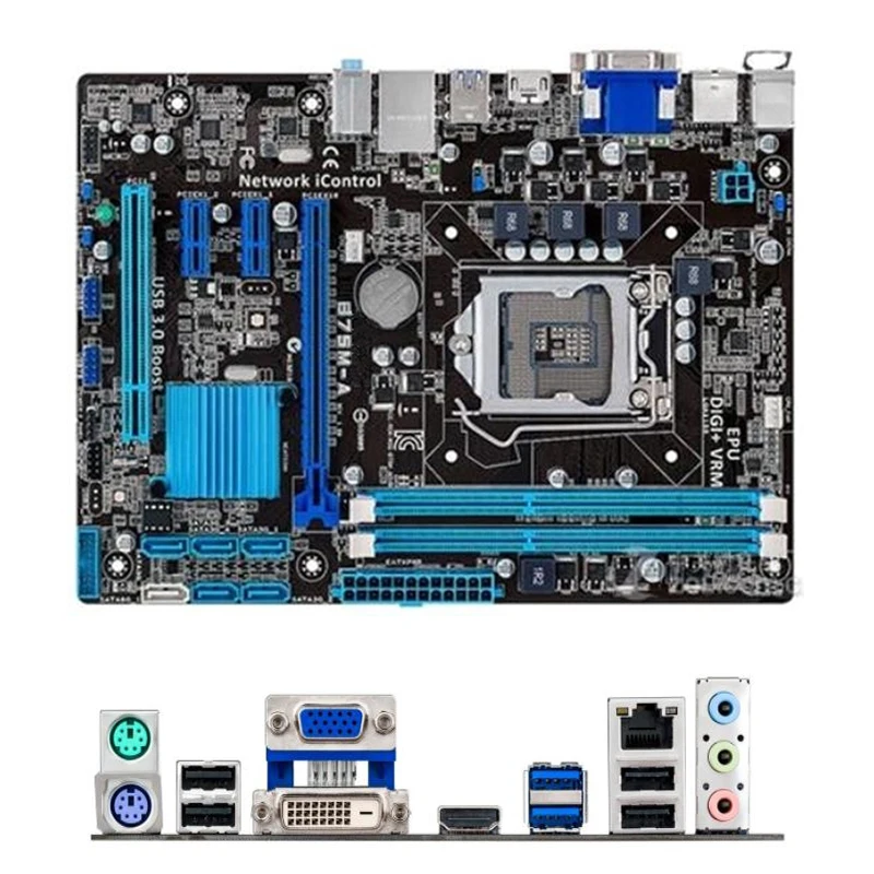 Intel B75 B75M-A motherboard Used original LGA1155 LGA 1155 DDR3 16GB USB2.0 USB3.0 SATA3 Desktop Mainboard