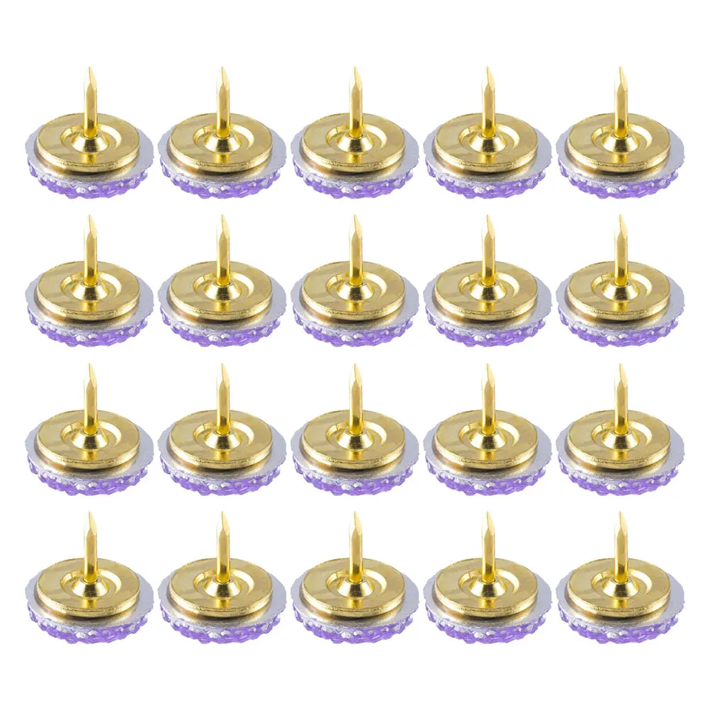 

20 Pcs Round Thumbtack Decorative Reliable Sparkling Colored Thumb Cork Board Tacks Bulletin Board Accessories Push for Wood