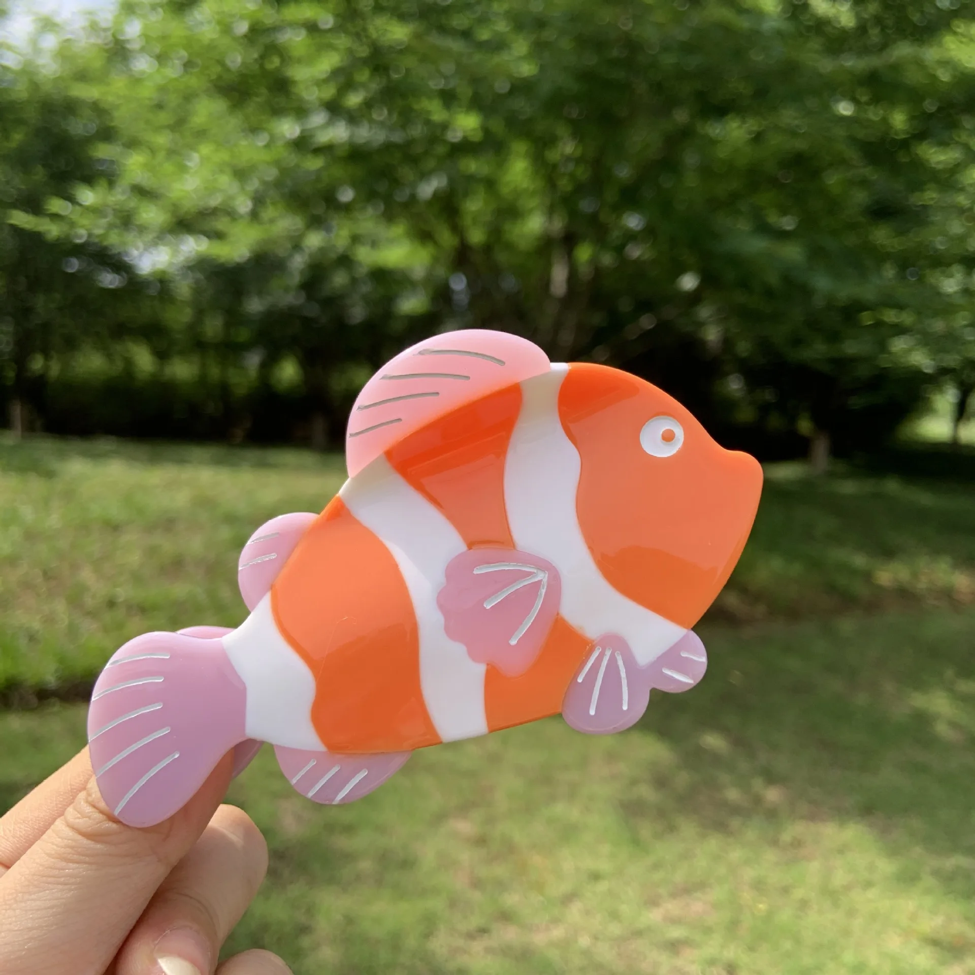 YHJ Ocean Series Clownfish Carp Acetate Hair Claw Cute Cartoon Claw Clip Crab Hair Clip Girls Hair Accessories for Women